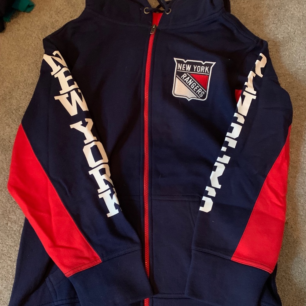 New York Rangers zip up hoodie